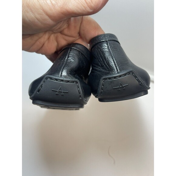 Aquatalia Quinna Black Leather Tassel Weatherproof Loafer Driving Shoe Sz 7 1/2 - Picture 9 of 11